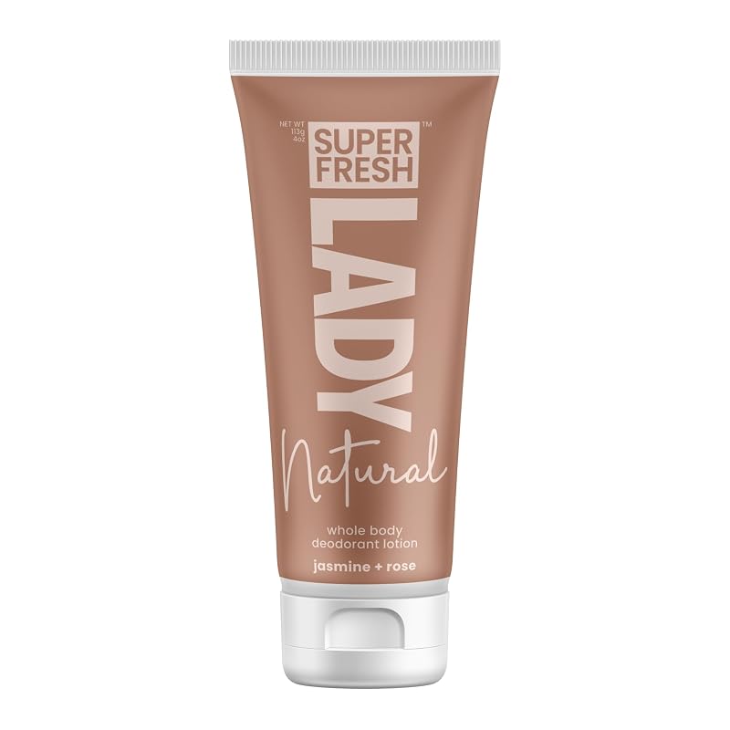 Desodorante natural Super Fresh Lady Natural Super & Fresh Co, Jasmine Rose, sem alumínio, 120 mL