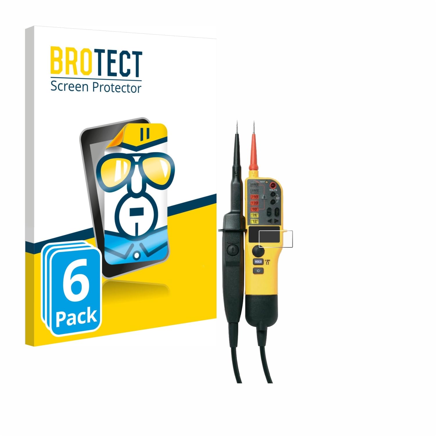 brotect Screen Protector Compatible with Fluke T150 (6 Pack) - HD-Clear Protection Film