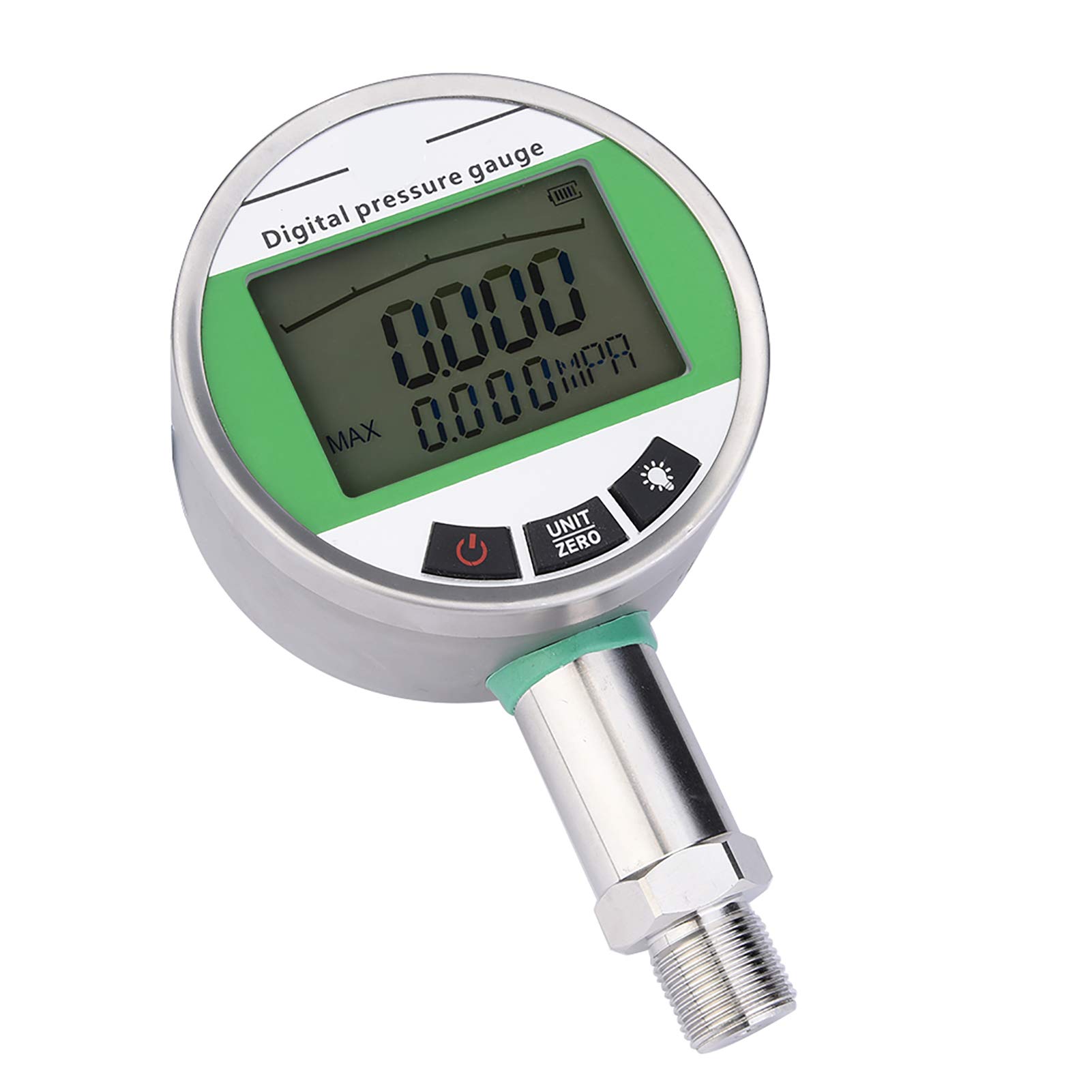Manómetro digital de medición de presión medidor de presión digital de presión hidráulica indicador de presión de transmisión remota para gas aceite agua con conector 0-1.6MPA M20 x 1,5 mm