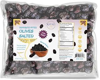 Natural Zing Organic Peruvian Black Olives | Dried Olives, Pitted for a Convenient Healthy Snack Alternative | Naturally Fermented & Organic | 8 oz Bag