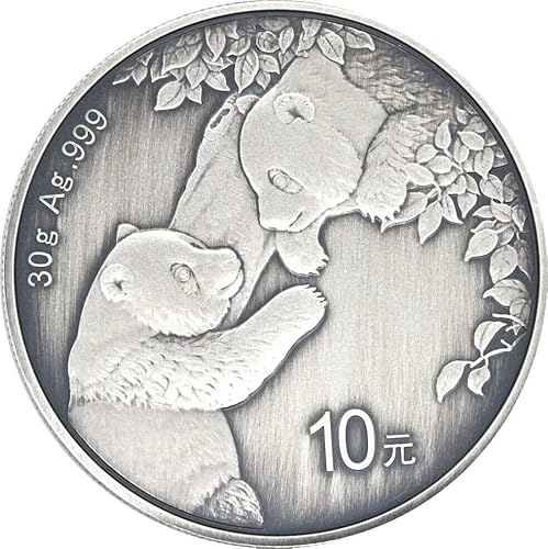 Preisvergleich Produktbild Power Coin China Panda Antiqued Silber Münze 10 Yuan China 2023