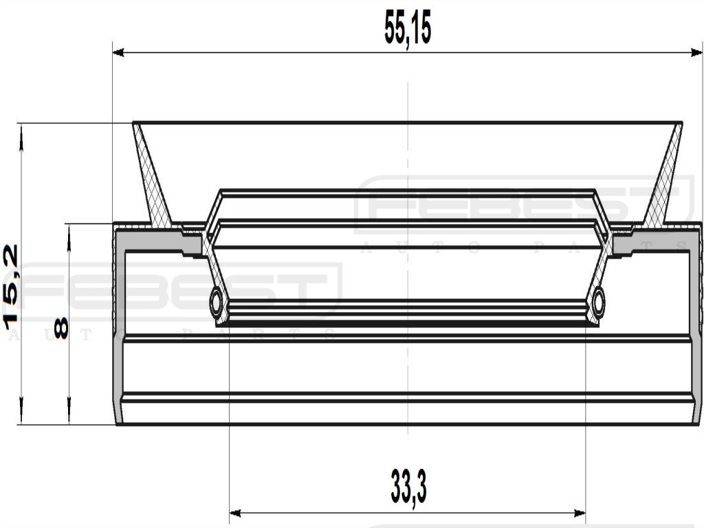 Amazon.com: 2960A032 - Oil Seal Axle Case (35X55X8X15.2) - Febest 