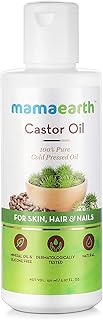 Mamaearth 100% Pure Castor Oil, Cold Pressed, To Support Hair Growth, Good Skin And Strong Nails, 150 Ml