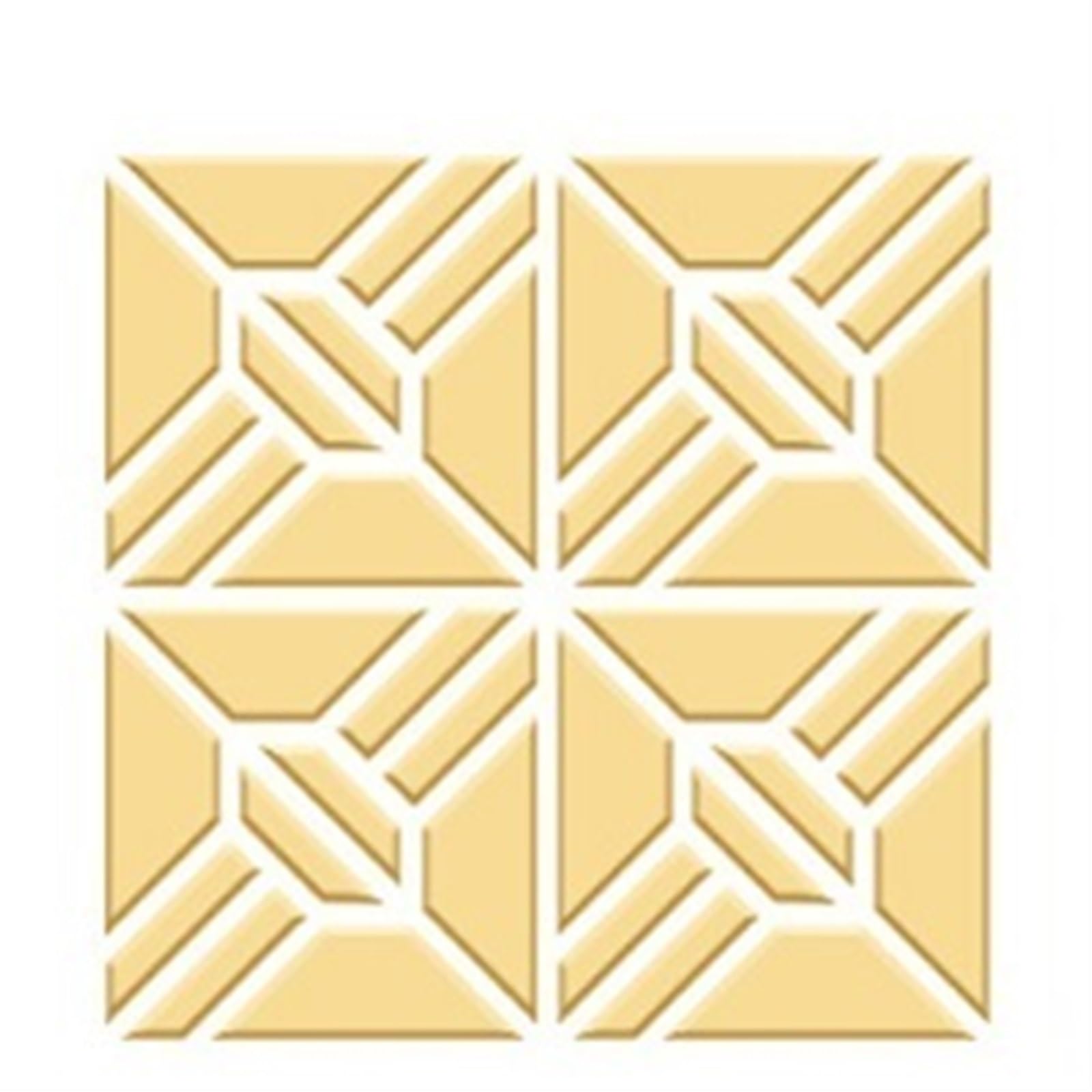 4pcs Square Hollow Mirror Wall Stickers Self-Adhesive Wallpaper DIY Mural for Living Room Bedroom Home Decoration for Bathroom(Gold,S 20x20cm 4pcs)