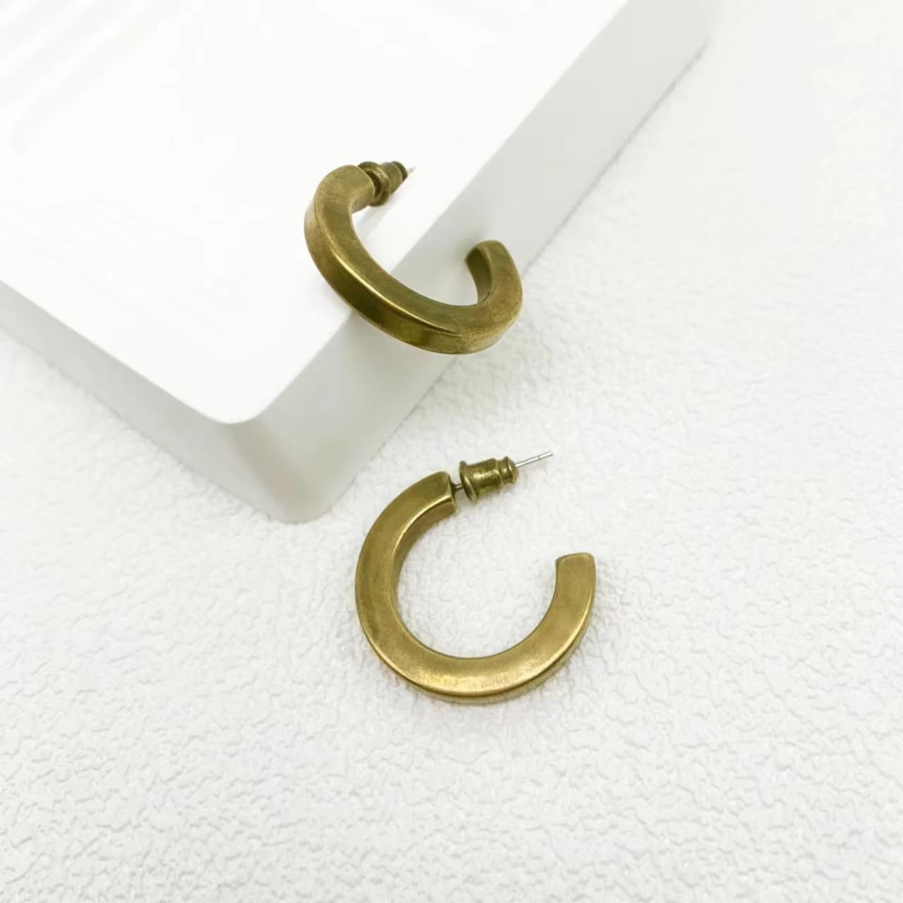 Vintage Copper Hoop Earrings Antique Ethnic Hoop Earrings for Women,Hypoallergenic Bronze Hoops for Women - Image 5