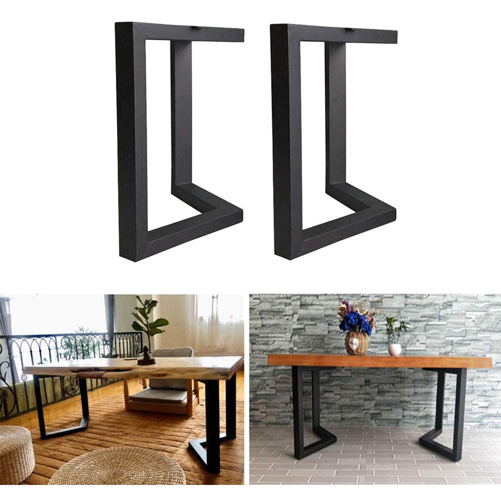 Metalowe, przemysłowe nogi do stolika kawowego do jadalni/biurka/ławki, złote/czarne, wymienne nogi DIY, wytrzymałe, szer. 20 x wys. 18 cali i szer. 20 x wys. 28 cali