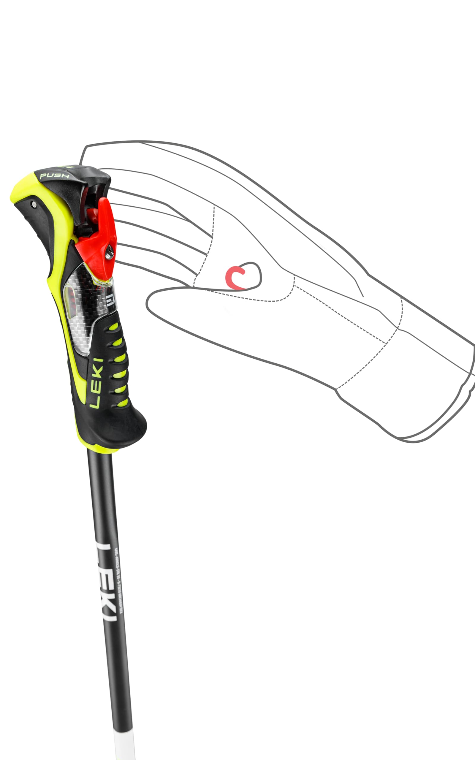 LEKI Airfoil 3D Lightweight Aluminum Ski Poles for Alpine Skiing