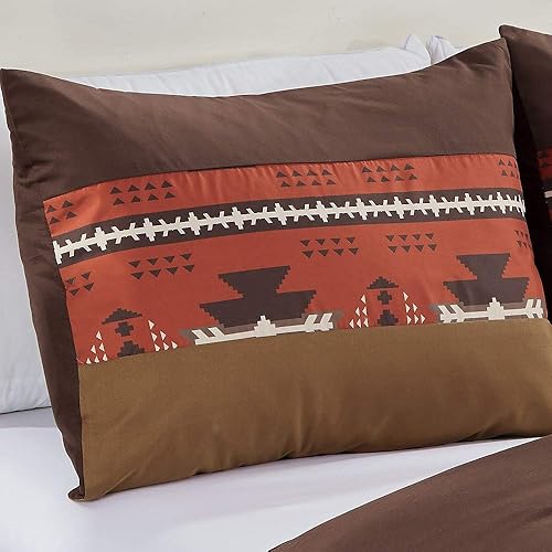 Miniatura 7 de WPM WORLD PRODUCTS MART Juego de cama de 7 piezas con diseño nativo americano del sudoeste