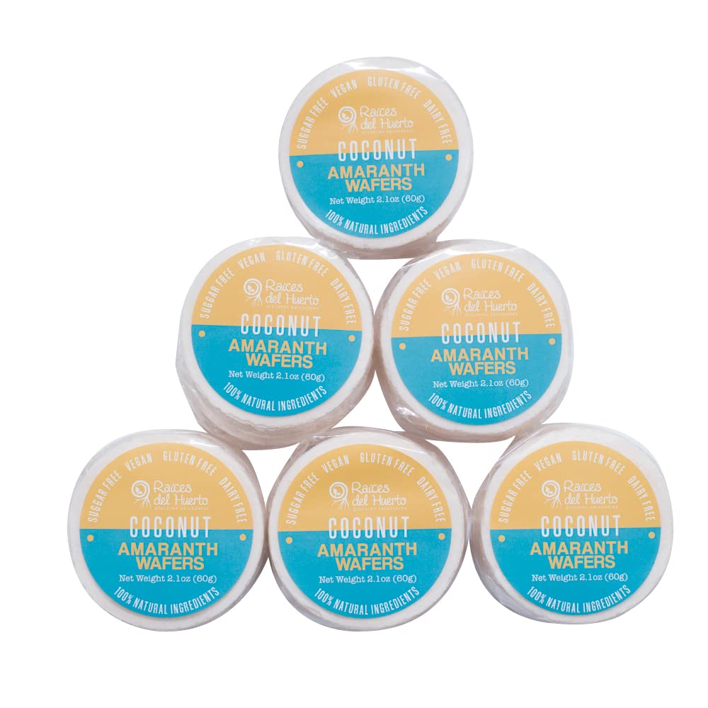 Raíces del Huerto Amaranth Wafers Thins – Low calorie Snack (Mix coco)