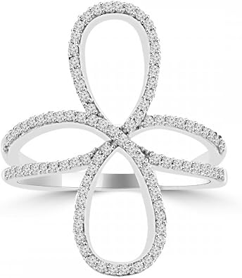 0.90 ct Ladies Brilliant Cut Diamond Anniversary Ring in 18 kt White Gold