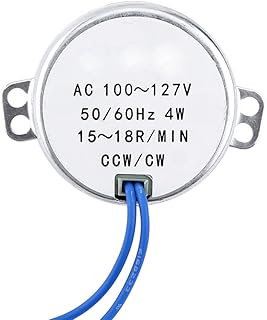 Motor SíNcrono eléTrico Motor Ac Motor 1 Rpm 100 a 127 V 50 60 Hz Ccw Motor SíNcrono Cw Motor Redutor para Ventilador eléTrico (15-18 RPM)
