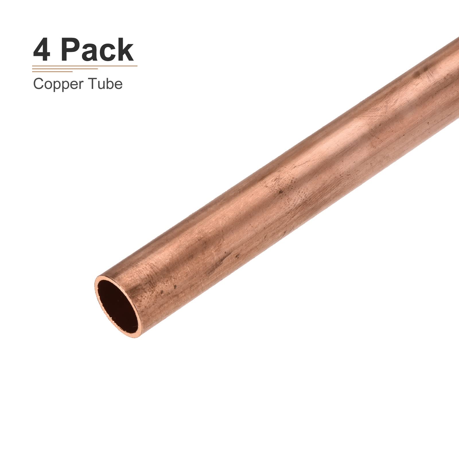 DTGN 14mm x 1mm x 200mm(ODxParoi TxL) Cuivre Tube - 4Paquet - Bonne pour Machines Équipement Bricolage Décoratif Cadre - Rond Métal Tube