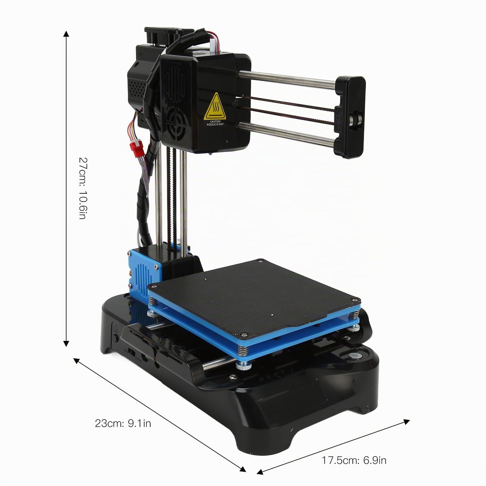 FDM -3D-Drucker für Anfänger und Kinder, Neue Verbesserte Extruder-Technologie, Druckvolumen 10 X 10 X 10 cm, 3D-Druckmaschine für 1,75 Mm PLA TPU (EU-Stecker)