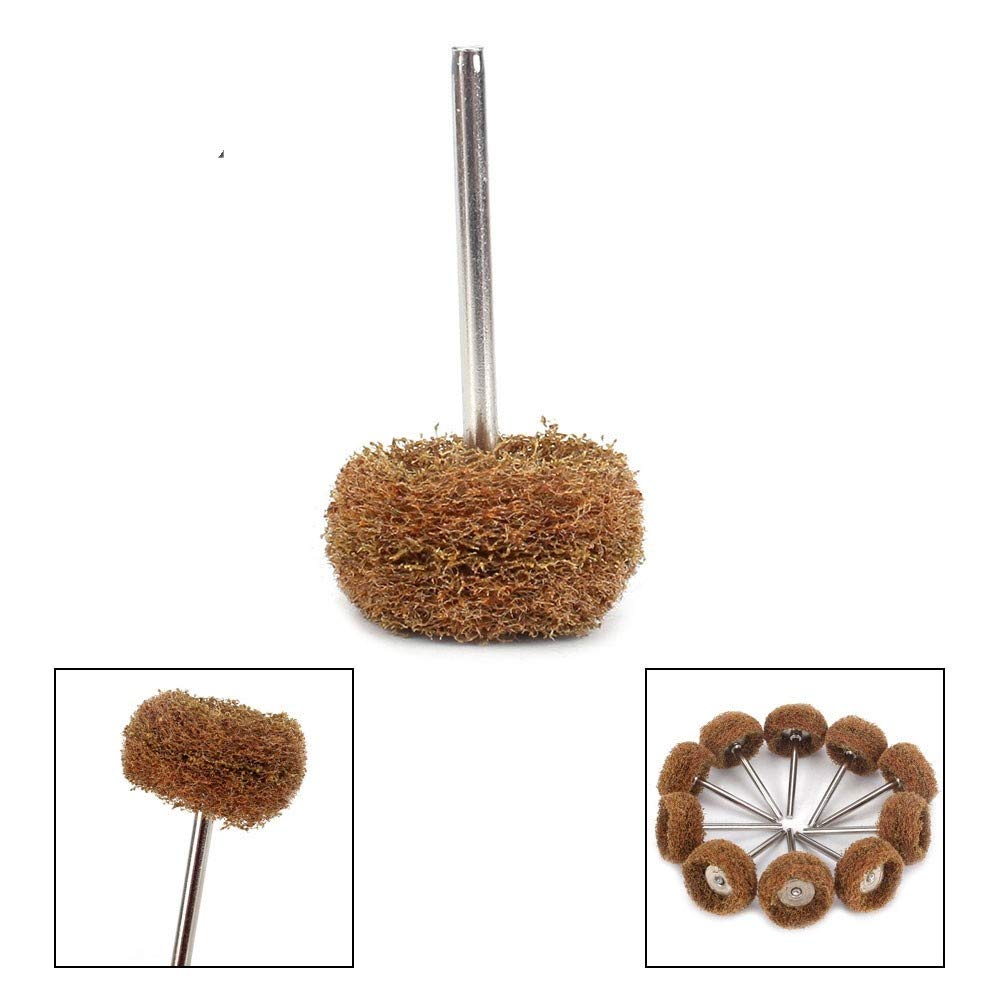 10-100pac Cepillo abrasivo de nailon abrasivo Grit80 Cabezal de lijado de pulido Rueda de pulido para herramientas de pulido Dremel, 50pac