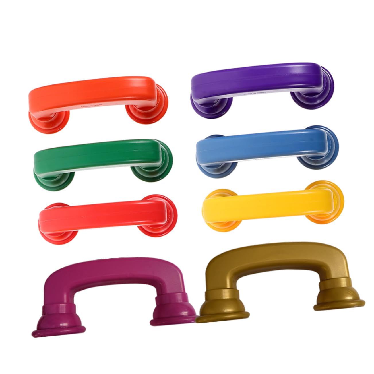Toddmomy Giocattolo Telefono Sussurrante in Plastica Colorato per Ragazzo Ragazza Piccoli, Stimola Riconoscimento Colori e Udito, Design Ergonomico per Sviluppo Capacità Motorie, Set 8