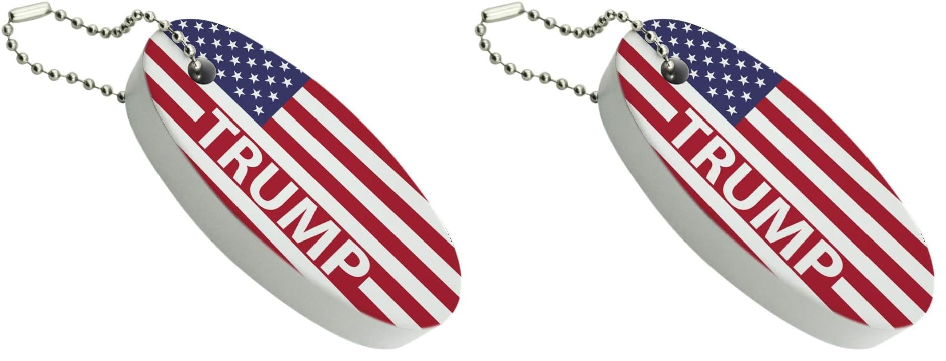 GRAPHICS & MORE President Trump American Flag Floating Keychain Oval Foam Fishing Boat Buoy Key Float