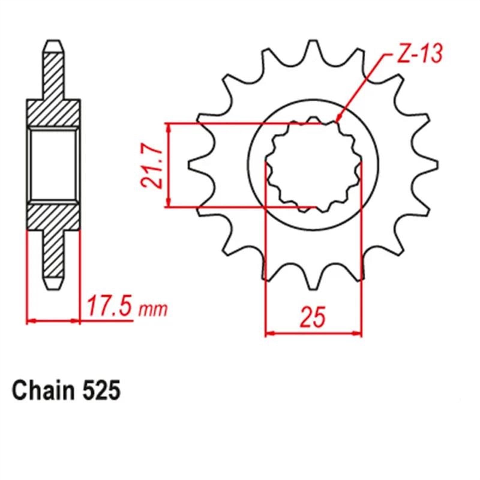 Parte del pignone 525 CNC 15 T/41 T Anteriore Posteriore Pignone Moto Per Honda CBF500 PC39 CBF 500 ABS 2004-2008 2005 2006 2007(15T 41T)