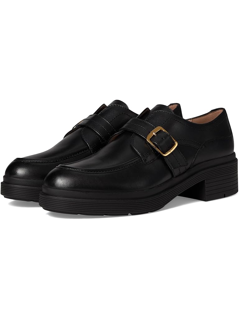 Black Cole Haan Carlitta Monk Strap Lug Oxfords