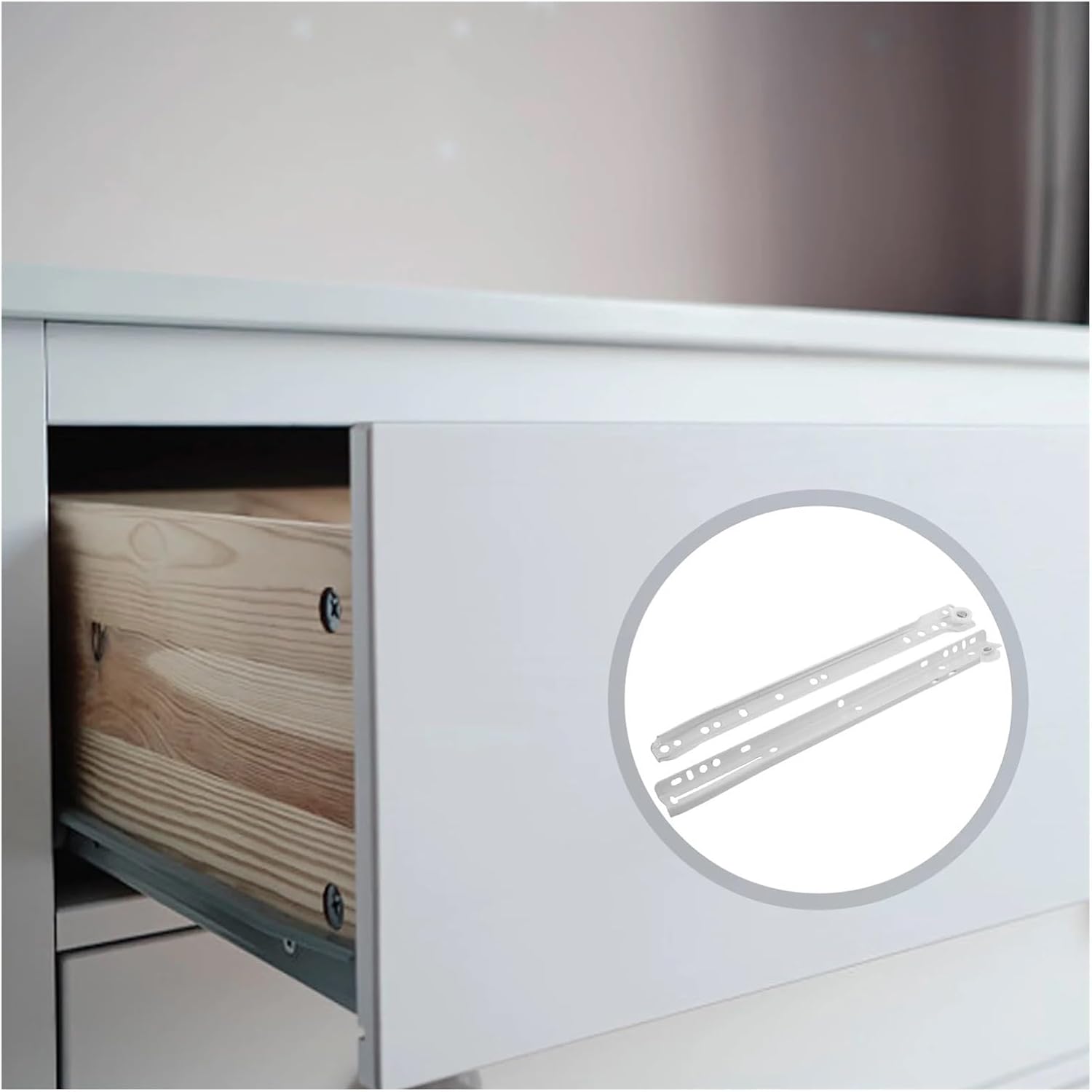 Heavy Duty Drawer Slides 2set 12Inch Keyboard Slider Heavy Duty Drawer Slides White Smooth Nylon Wheels Computer Desk Furniture Storage