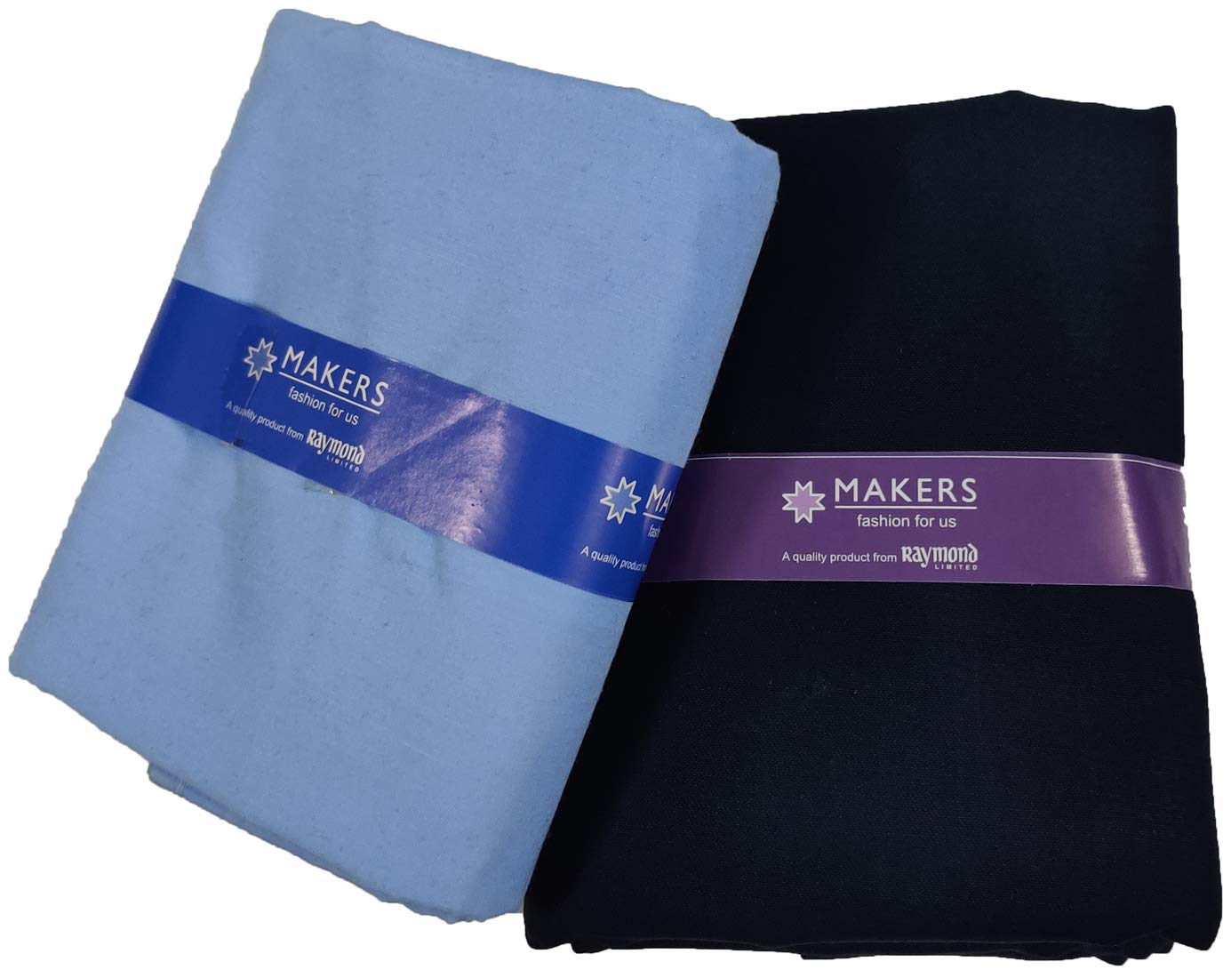 RaymondFabrics Makers Men'S Unstitched Poly Cotton Solid Shirt And Trouser Fabric Set- Gift Pack (Multicolour_Free Size)
