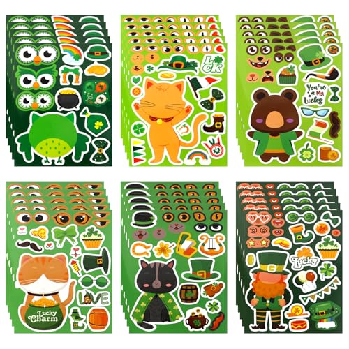 St Patricks Day Stickers, 30 Sheets St. Patrick's Day Make