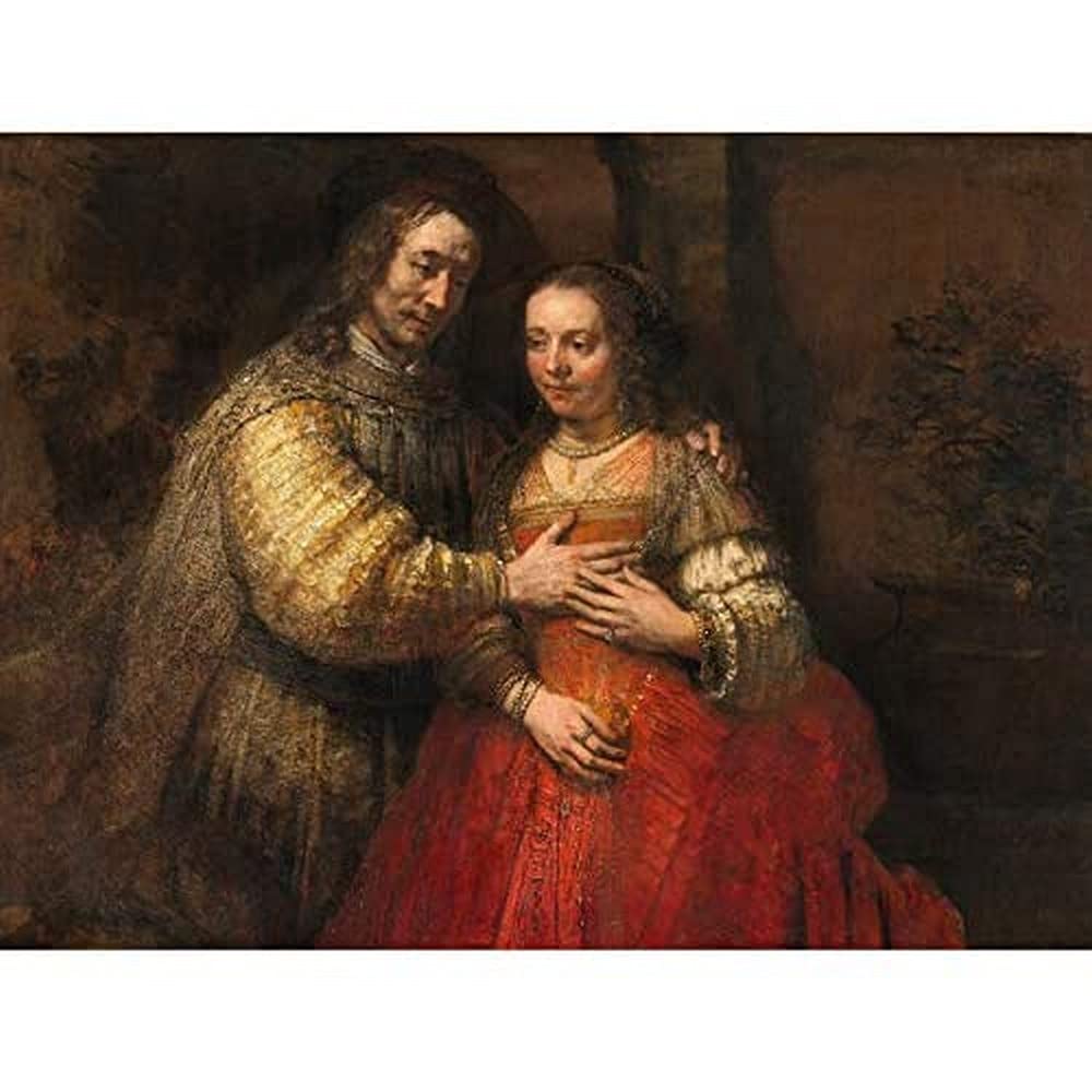 Rembrandt Portret Van Een Paar Als Oud Art Print Canvas Premium Wall Decor Poster Mural