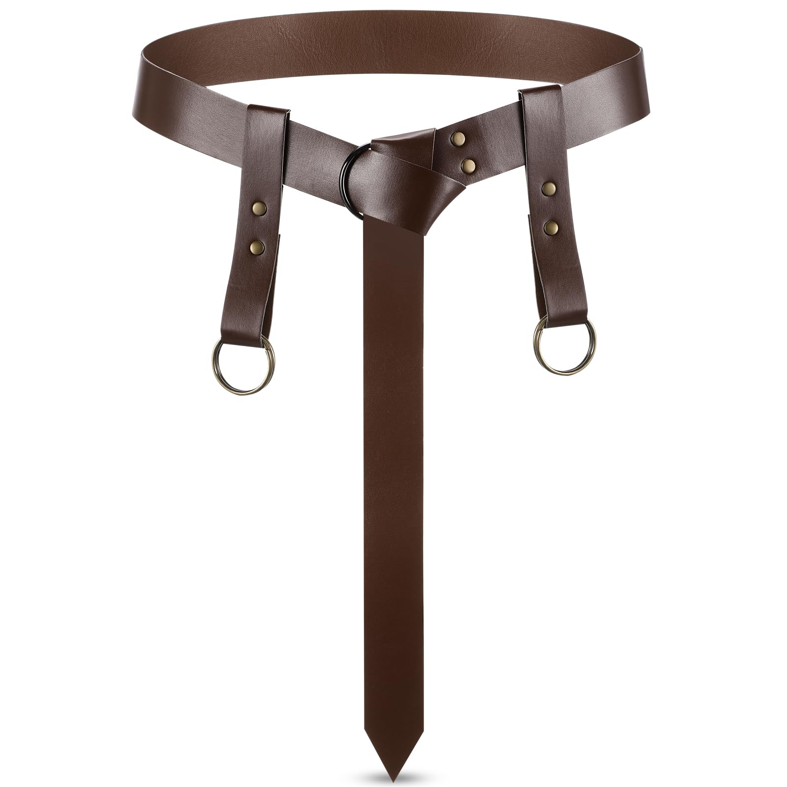 Photo 1 of Croloose Skit Hikes Belt for Women Renaissance, Medieval Ren Faire Cosplay Vintage Costumes Accessories Renaissance Fair(Brown,Viking Belt)
