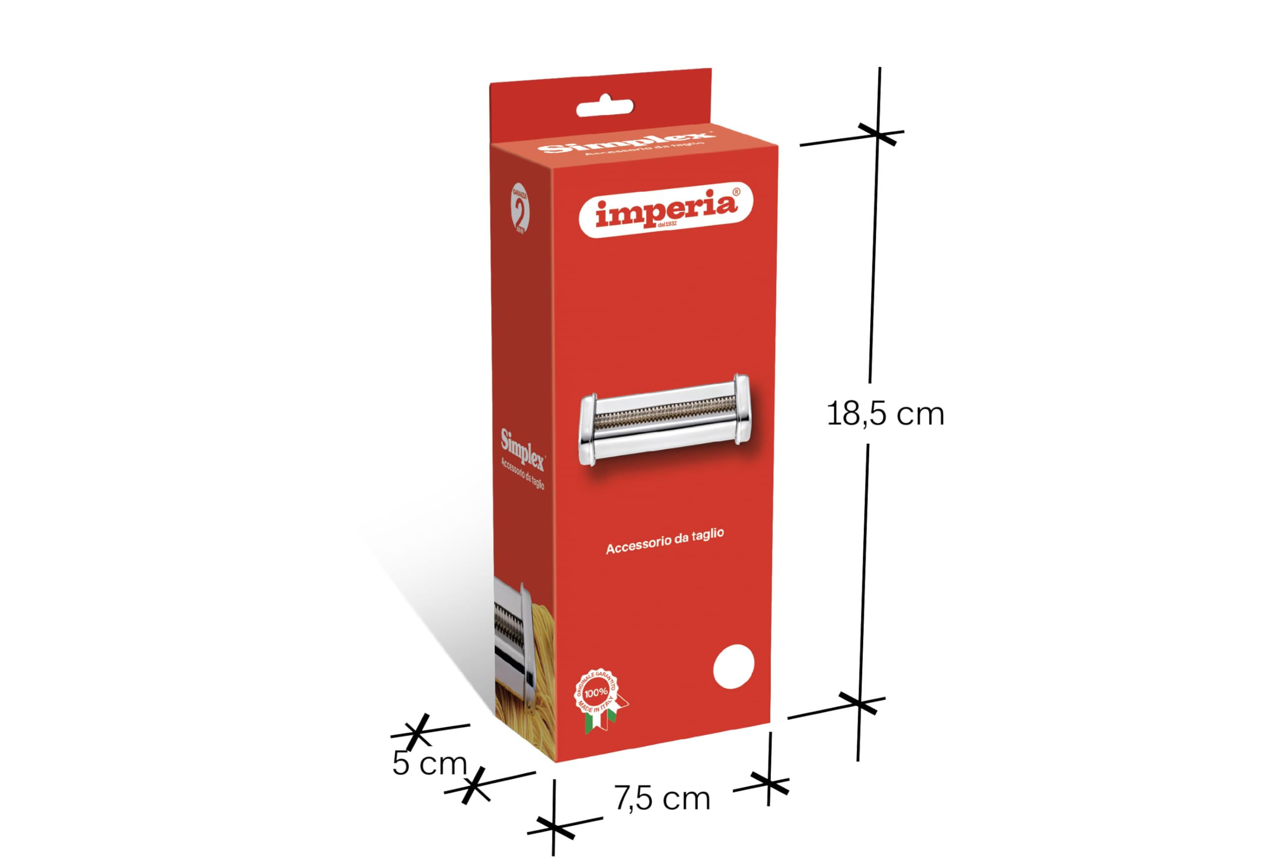 Imperia iPasta pastamachine met losse kop staal 2-delig