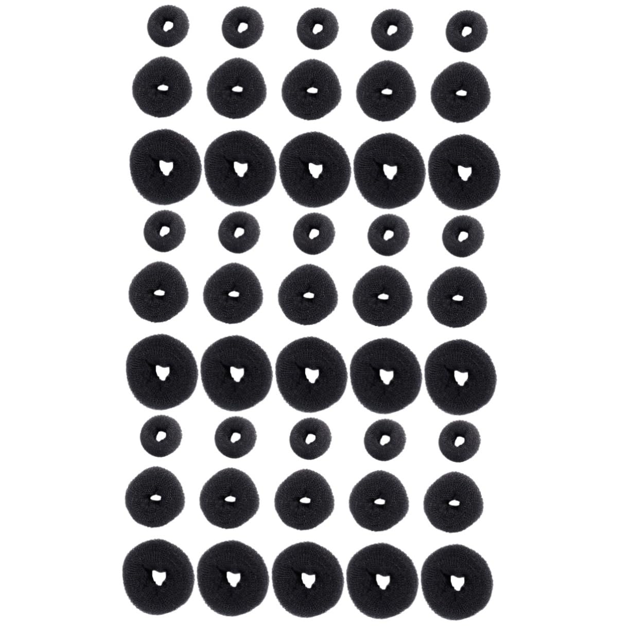 FRCOLOR 45 Stück Haartrockner Haarknoten Schwamm Dutt Haar Donut Shaper Dutt Maker Für Haare Lametta Werkzeug Donut Dutt Shaper Socke Dutt Ring Style Dutt Maker Haar Donut Großer Ring