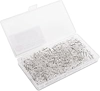 Vista 8 de Yalis Pines de empuje de 100 unidades de tachuelas negras estándar de punta de acero y cabeza de plástico