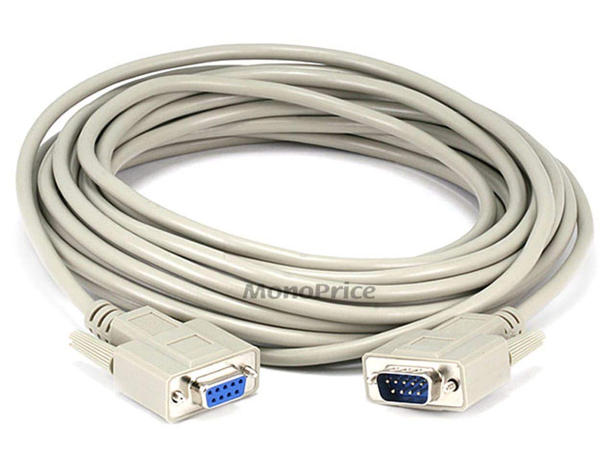 Monoprice 3ft DB 9 M/F Molded Cable (Pack of 2)