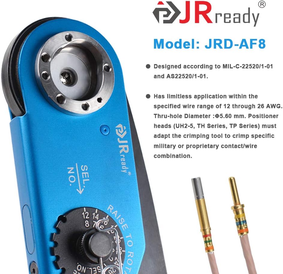 Bеѕt Dеаl 🛒 JRready JRD-ASF1 Crimping Tool M22520/1-01 Solid Contact Crimper High Precision Electrical Connectors Crimping Tool 12-26 AWG