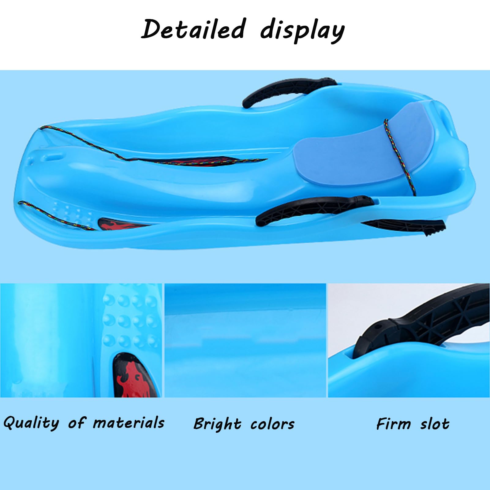 Dubbele kinderslee, verdikte slijtvaste slee, winterslee, plastic slee Dubbele kinderslee, verdikte slijtvaste slee, winterslee, plastic slee