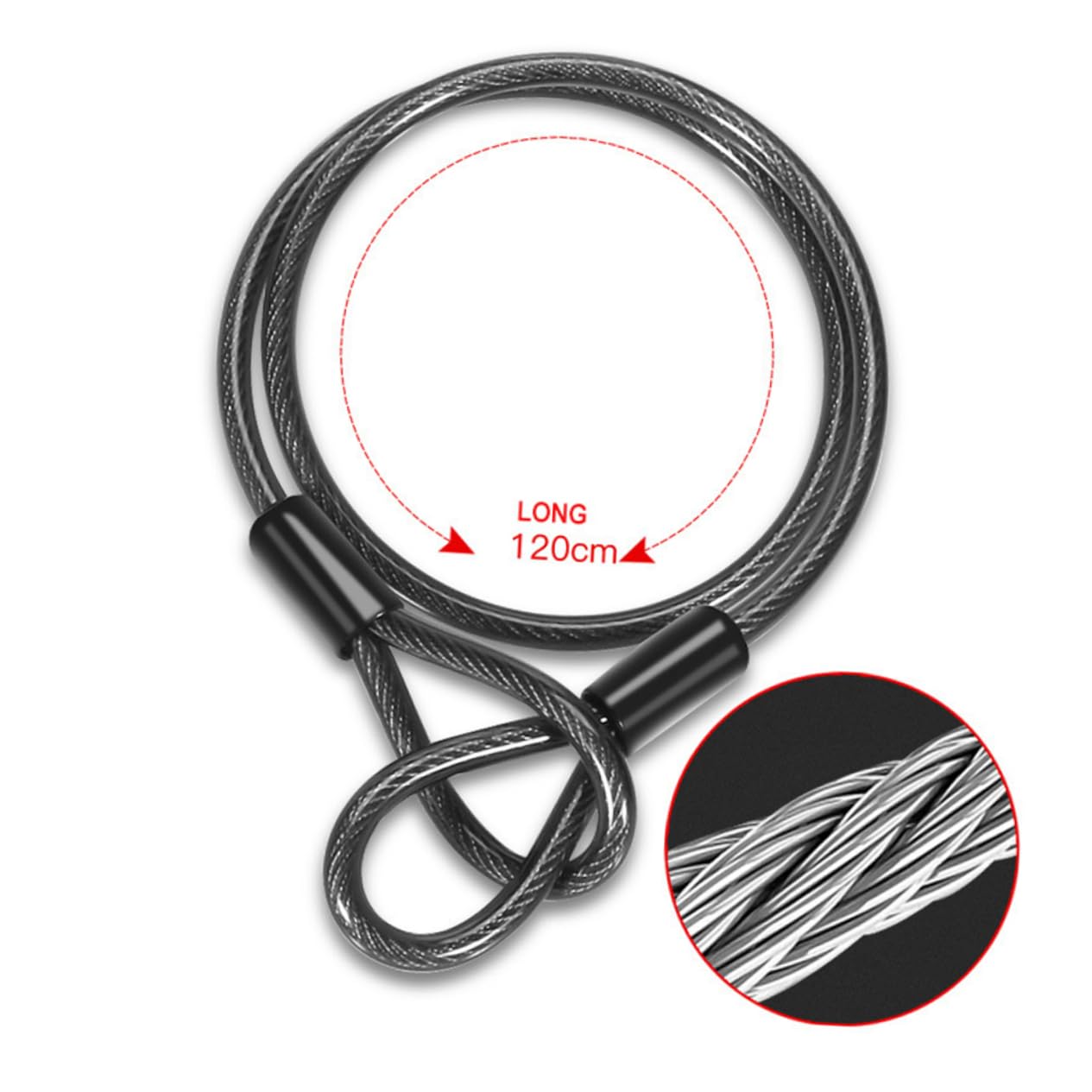 YARNOW Lucchetto Catena Antifurto per Bici Forma di U Cavo in Acciaio Legato Chiave Accessori per Mountain Bike Moto Biciclette Elettriche Nero Arancione