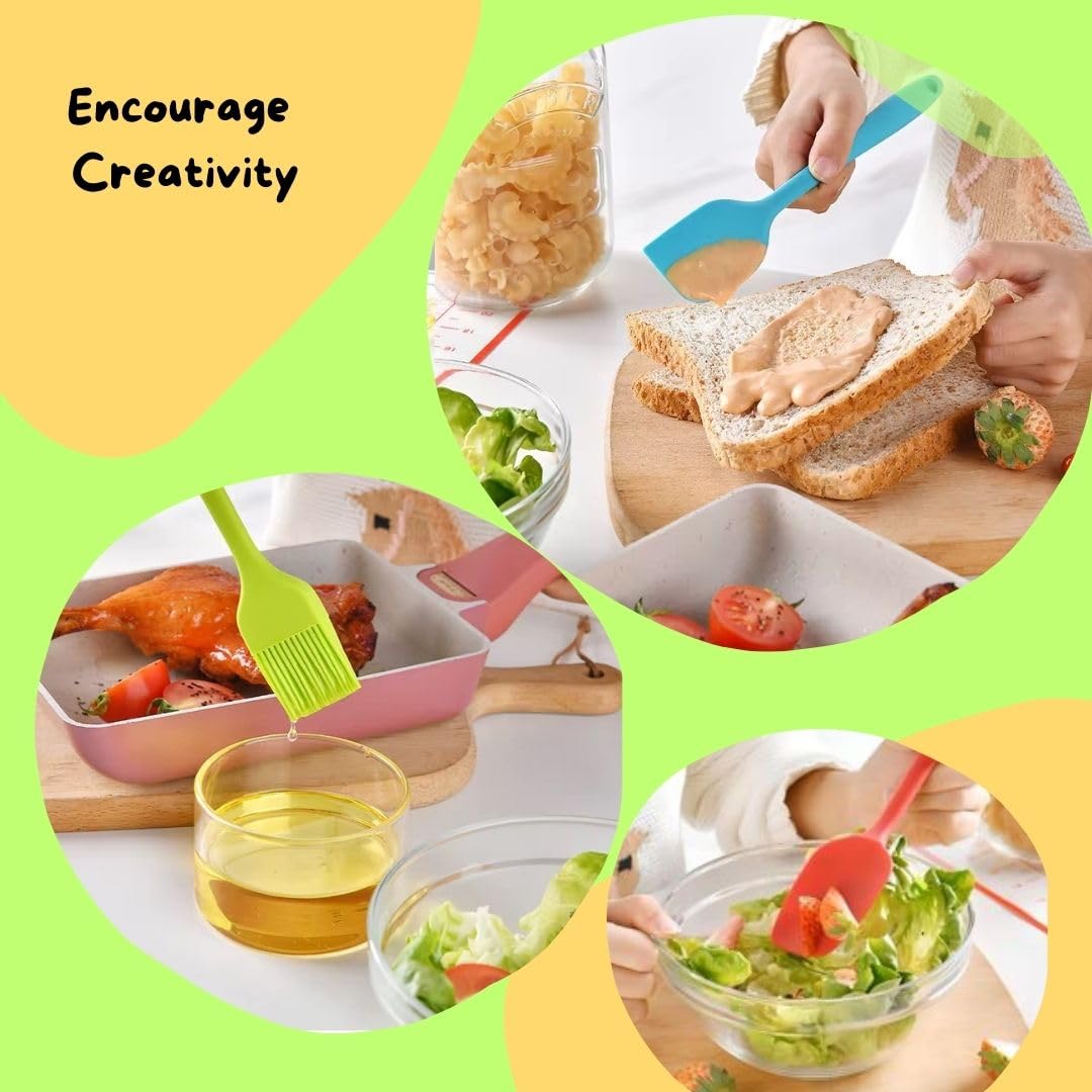 Ustensiles de Cuisine Enfant 31 Pièces - Kit Pâtisserie Sécurisé Montessori - Cadeau Éducatif 3-5 Ans
