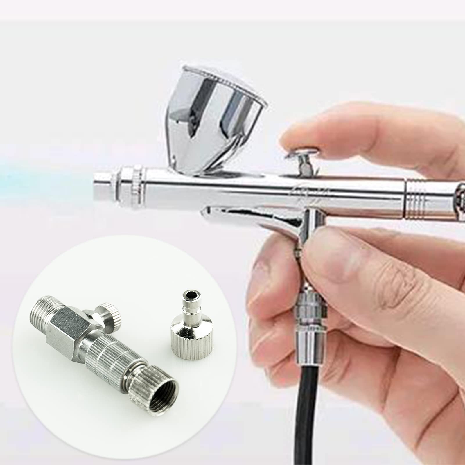 5 PCS Airbrush Quick Release Coupling Disconnect Adapter Kit, Airbrush Compressor,Includes a 1/8 Female and 4 1/8 Males - Image 4