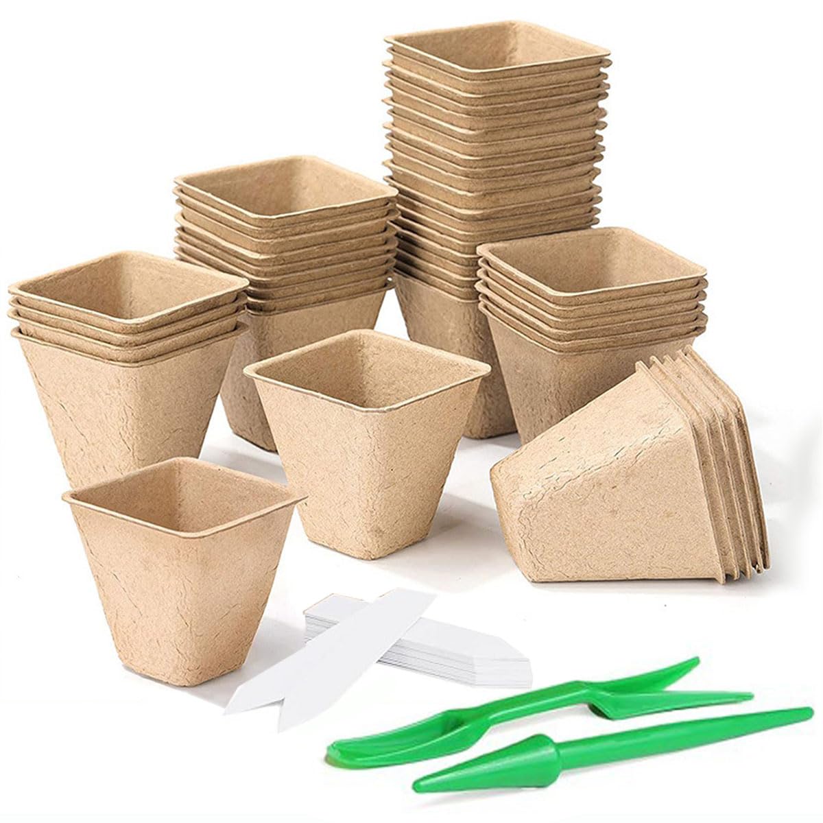 Seed Planting Pots-Plant Nursery Pots,Eco Friendly Organic,8 * 8cm Peat Pots,Suitable For Vegetable Seed Sprouting,Herb Gardens,Homesteading,Permaculture,Gardening Gifts