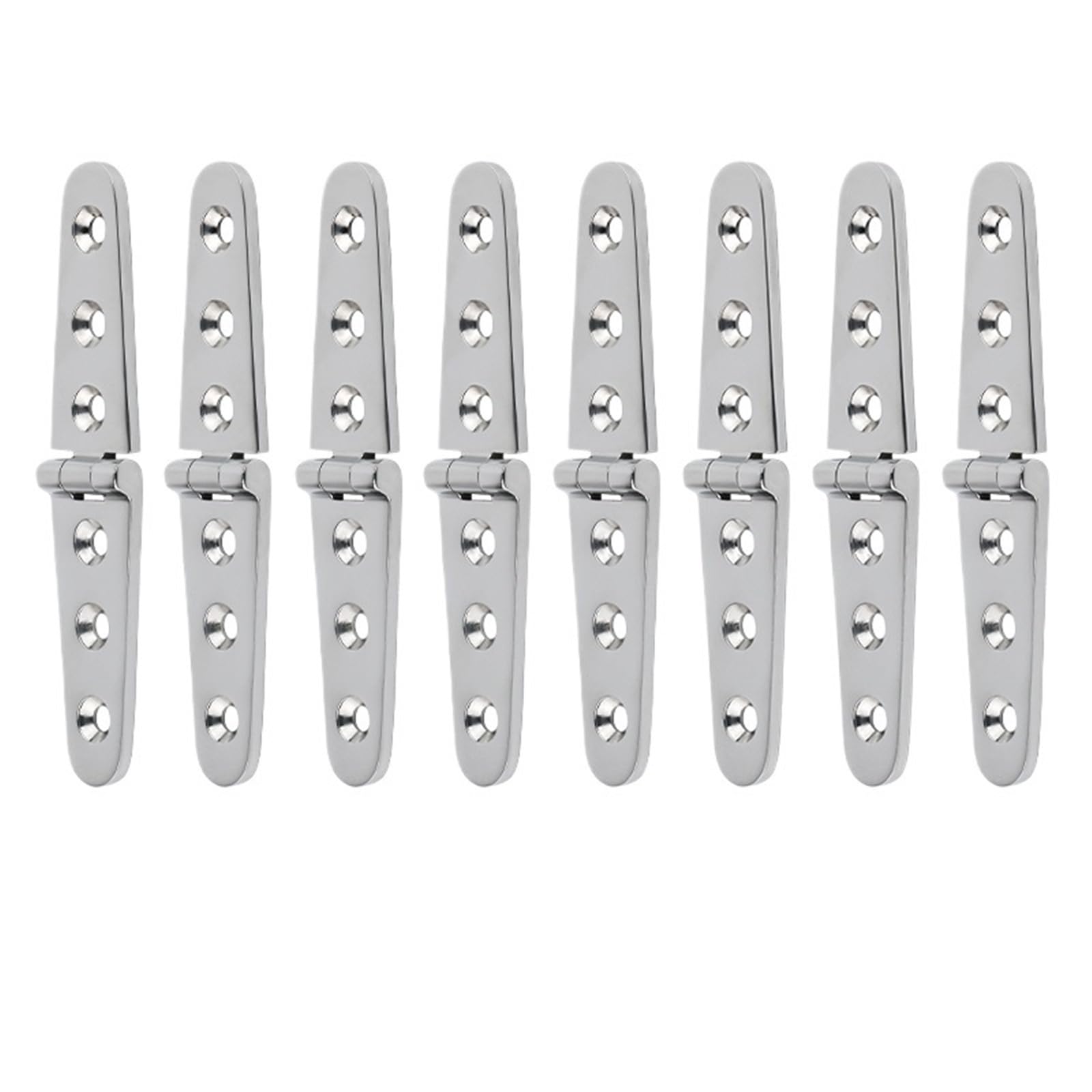 30x152mm Stainless Steel 316 Door Strap Hinge with 6 Holes Mirror Polish Marine Cast 8Pcs