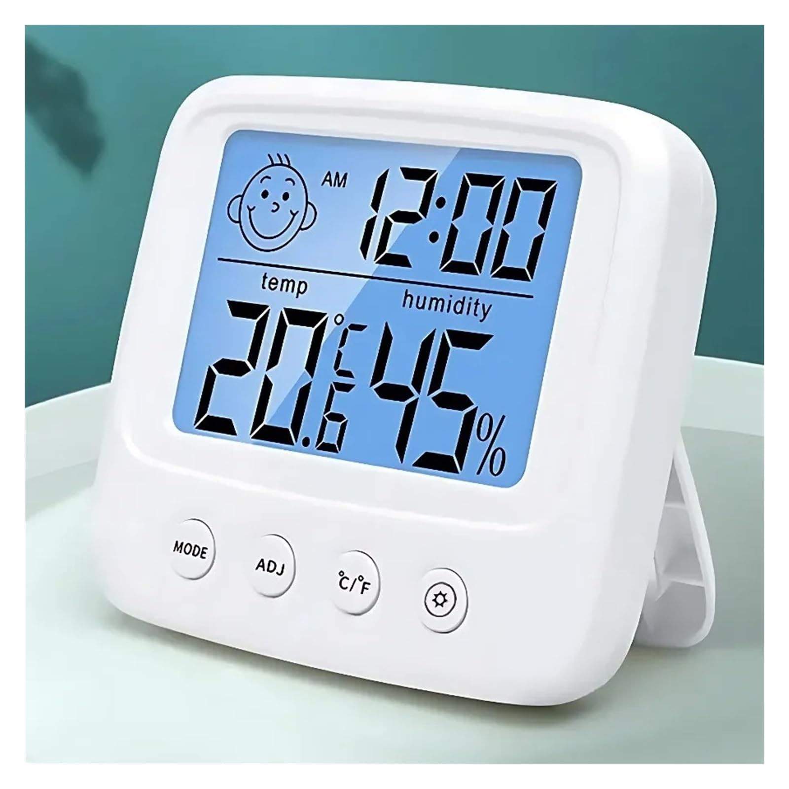 Medidor Digital de Temperatura y Humedad LCD, retroiluminación, higrómetro electrónico para Interiores, termómetro, estación meteorológica, habitación de bebé