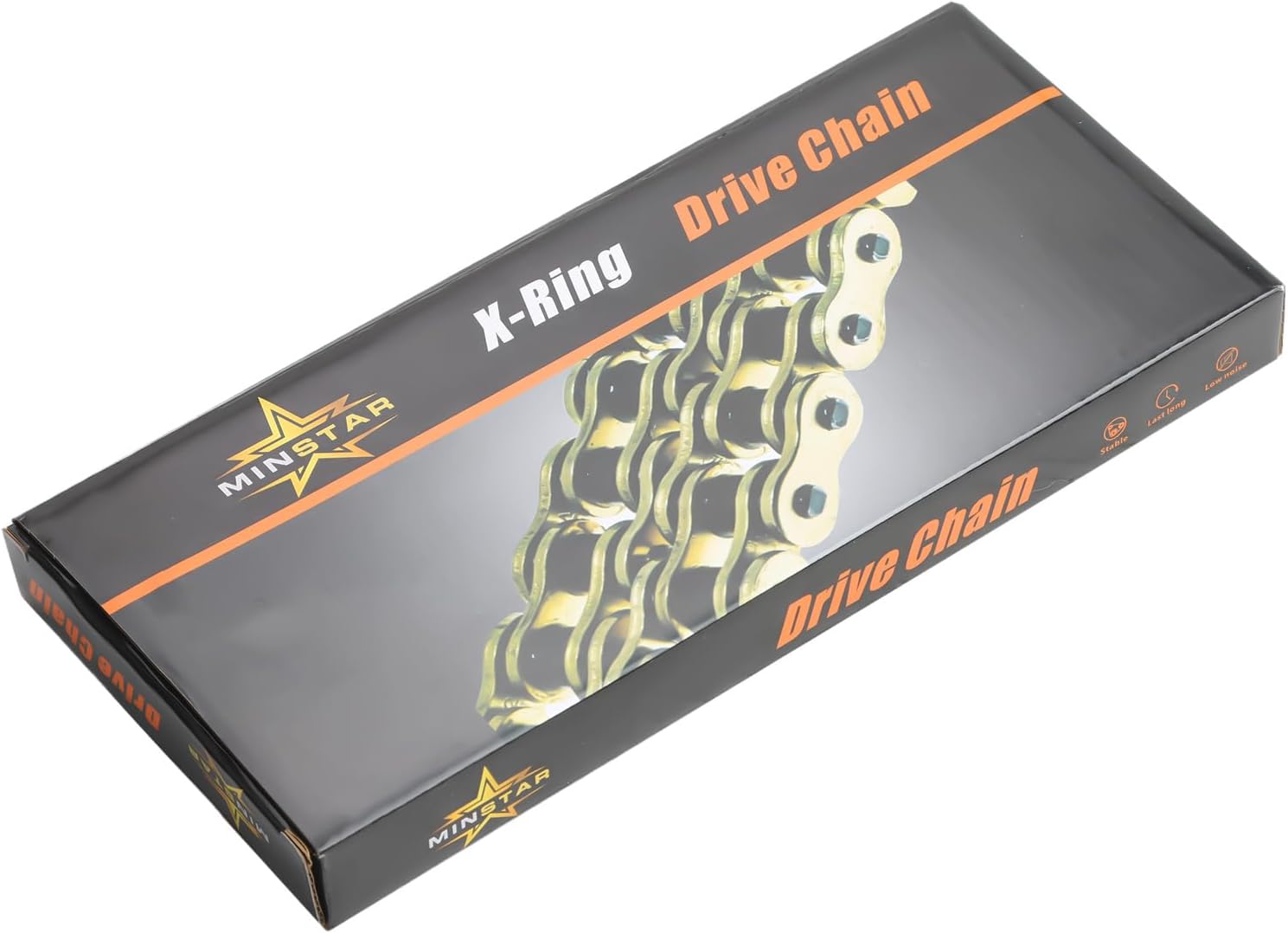 525 Chain 110 Links With Connecting Master Link, X-Ring Gold