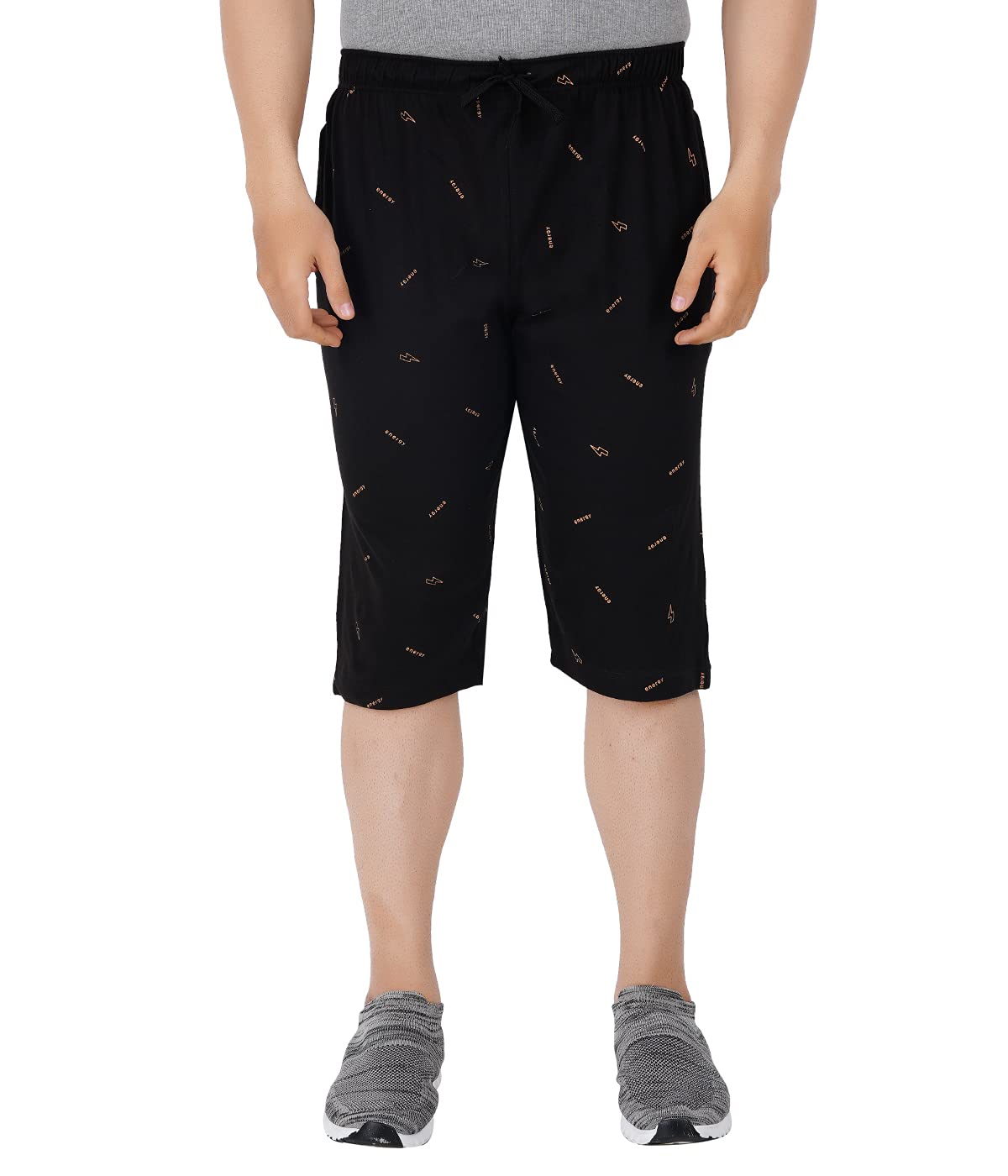 GUIDE Men's Regular Fit Printed Three Forth