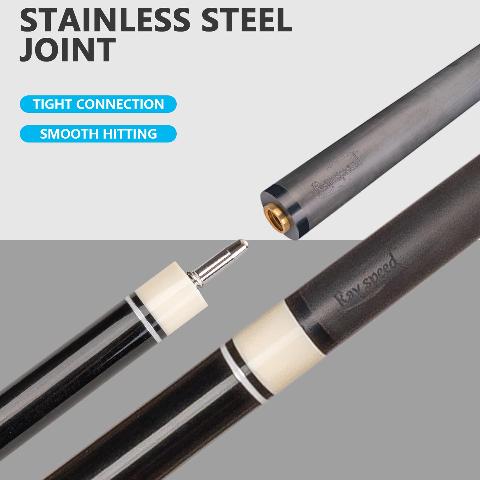 Taco de billar de fibra de carbono de 12,5 mm, baja desviación, tecnología de carbono completo, palo de billar para adultos, taco de billar profesional con junta de pin Uni-loc