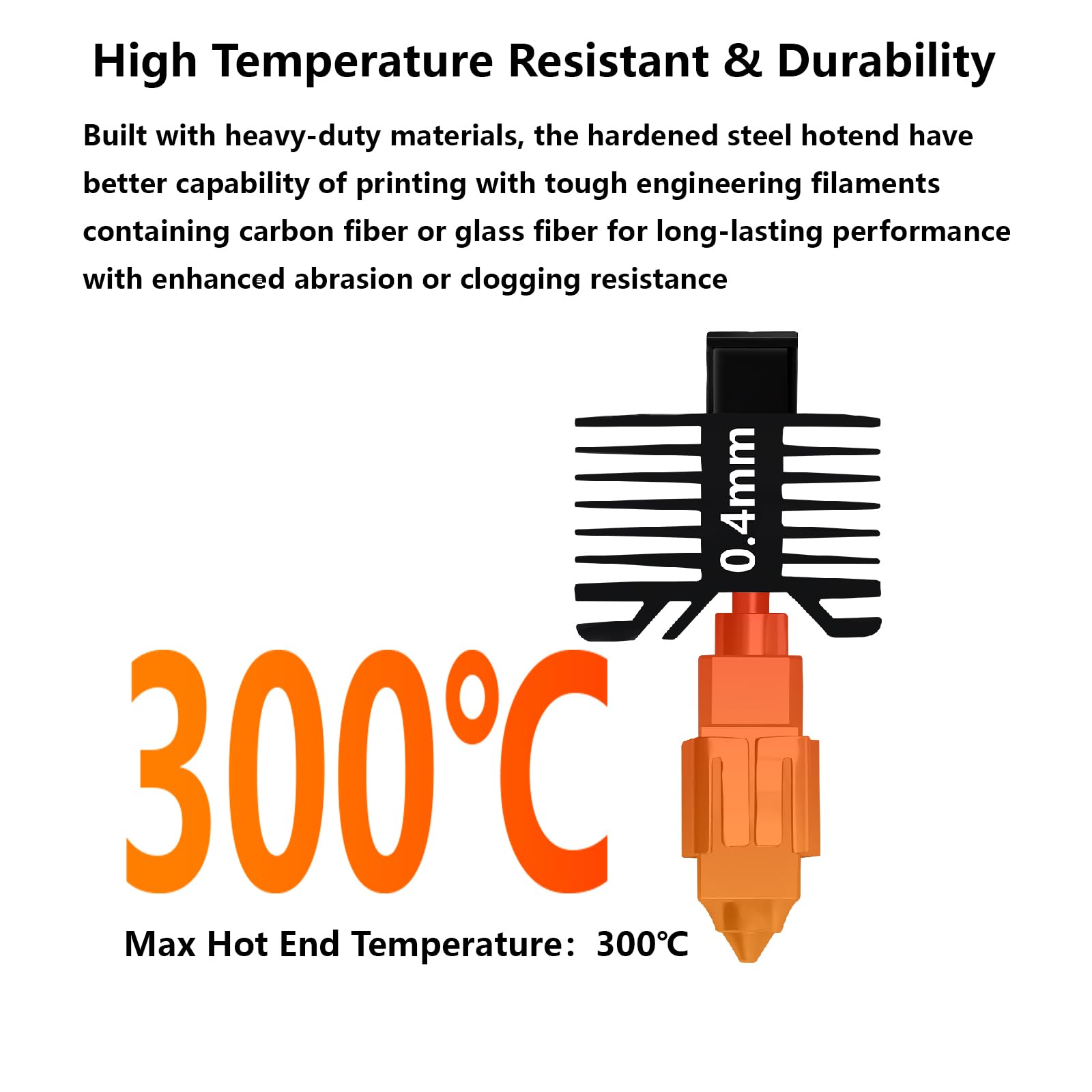 Kit complet Hotend P1S P1P, tête d'impression Hot End complète avec chauffage en céramique, thermistor, buse en acier durcie de 0,4 mm, Hotend de rechange pour imprimante 3D Bambu Lab série P1
