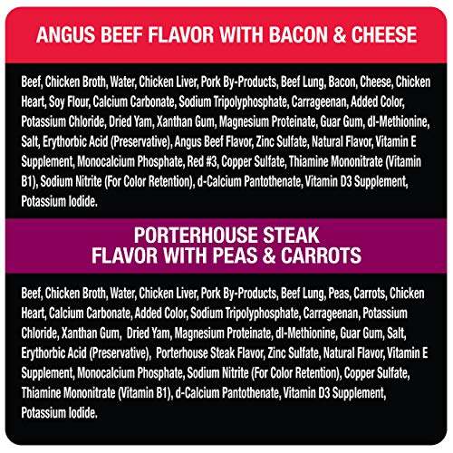 Cesar Soft Wet Dog Food Loaf & Topper in Sauce Angus Beef Flavor with Bacon & Cheese and Porterhouse Steak Flavor with… - Image 6