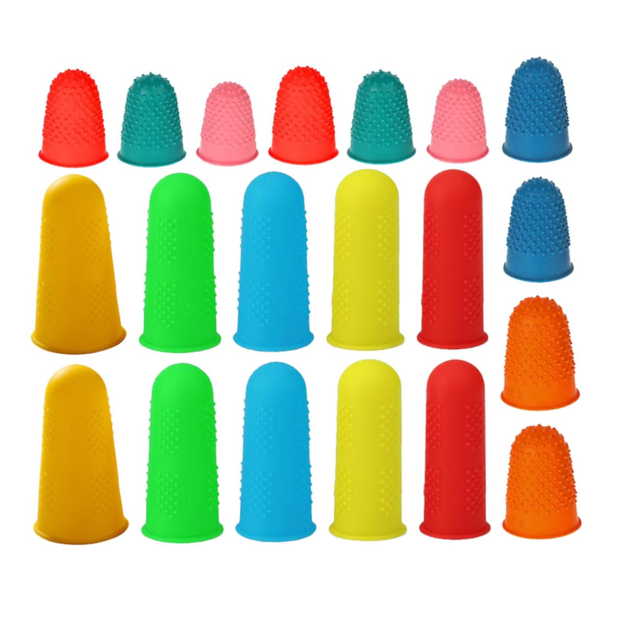 5 Series Protector De Dedos Resistente Al Desgaste Cubiertas De La Punta Del Guardia Pequeño Agarre Consejo Gel De Sílice 20 Piezas X 5