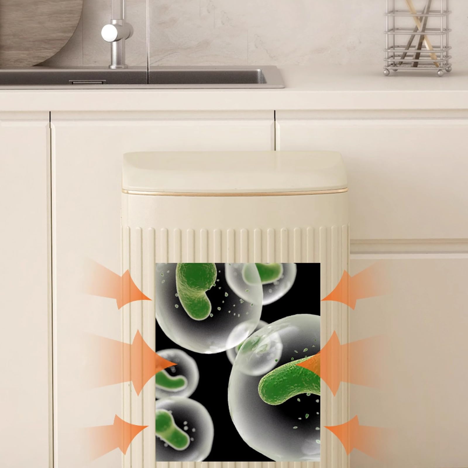 bidoni per la cucina Pattumiera da cucina a pedale in acciaio inossidabile 20L Grande semplice moda for la casa Soggiorno con coperchio Bidone della spazzatura Cestino for rifiuti bidoni per la polver