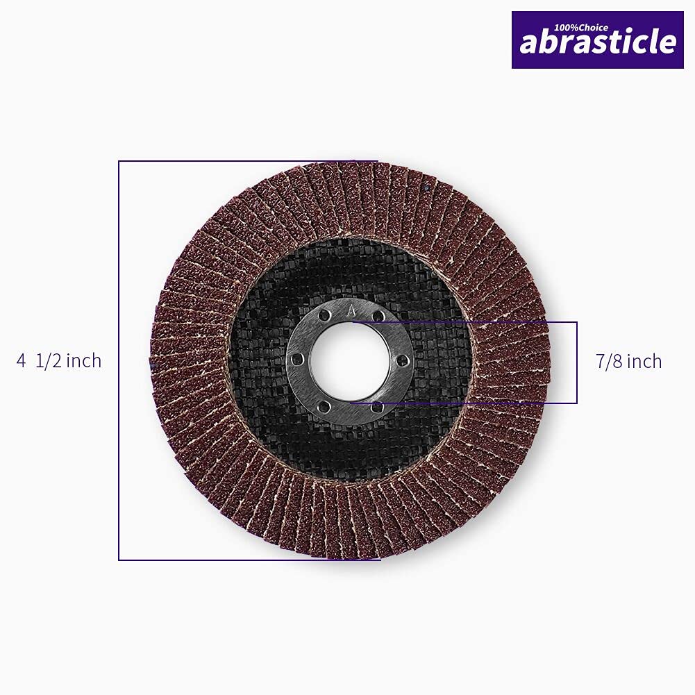 40 Pack 4 1/2 Inch Flap Discs Angle Grinder Sanding Discs Assorted 40/60/80/120 Grit Flap Sanding Disc