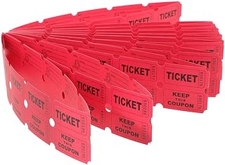 Operitacx 200pc Raffle Tickets Double Roll, Carnival Tickets, Colorful Tickets for Events, Entry, Class Reward, Festival P...