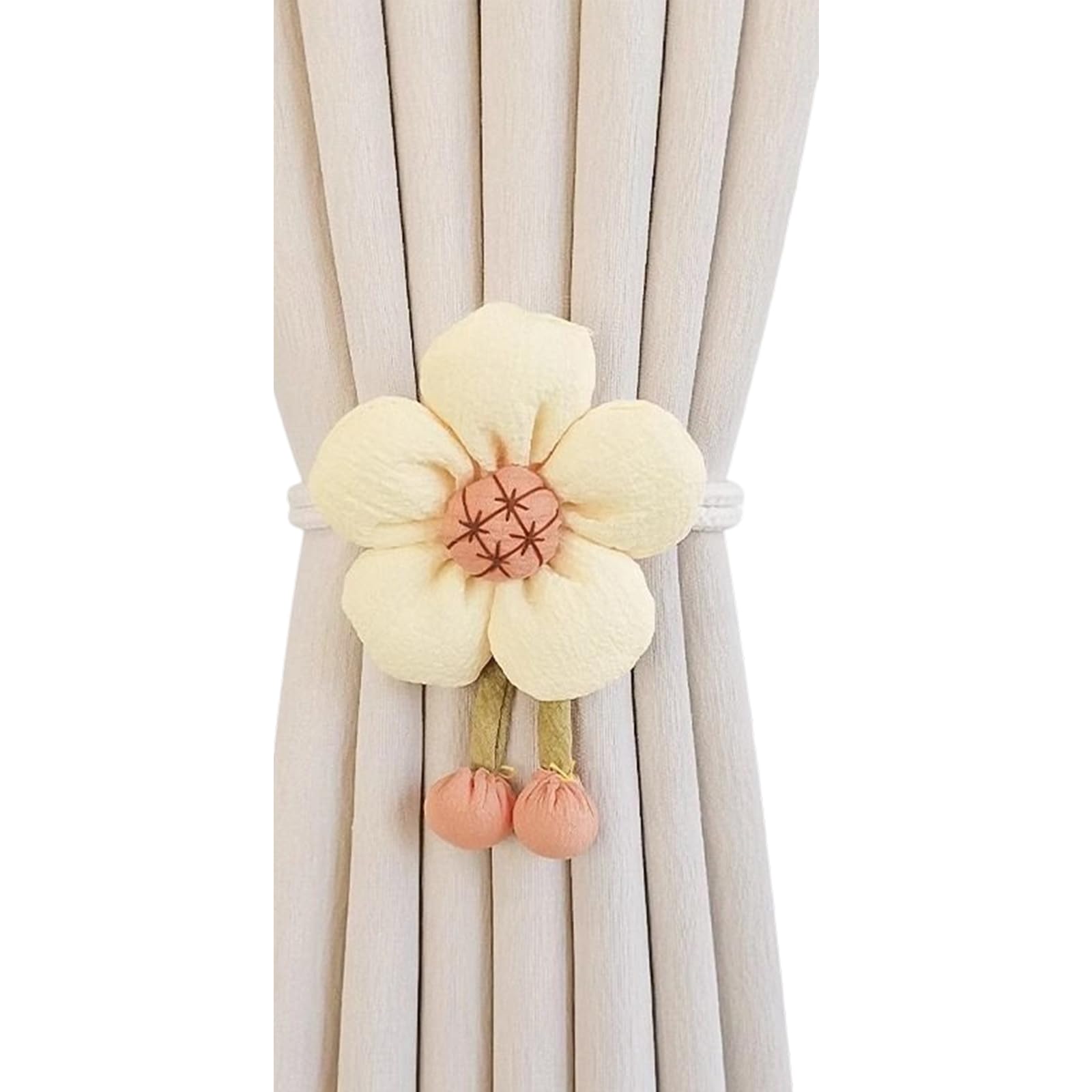 Drape Tieback Holders Curtain Tiebacks Flower Curtain Buckles Rope Decorative Curtains Holdbacks for Offices Home Decors Tiebacks for Drapes