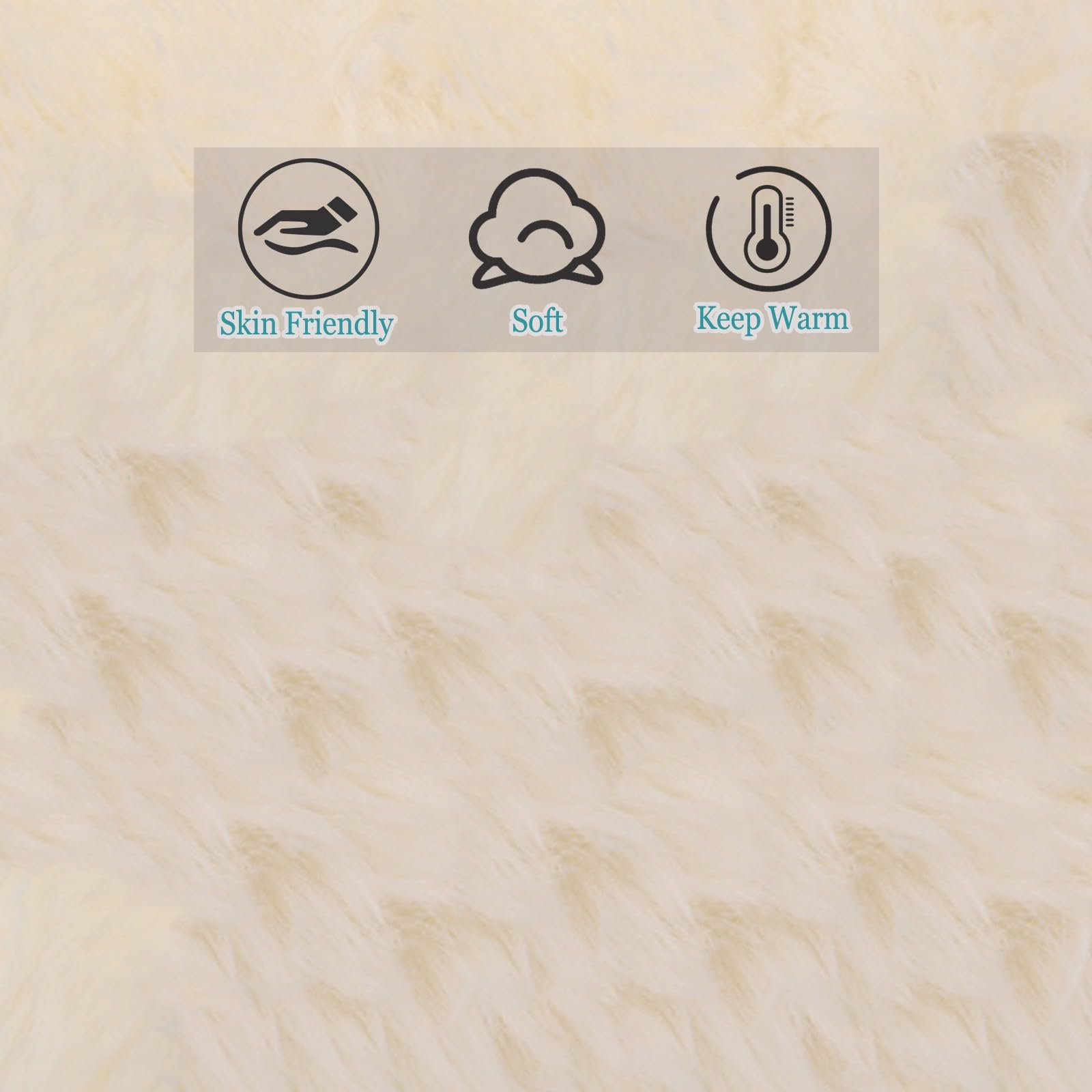 Amazon｜プレミアム本物の毛皮シープスキンラグ - 豪華なふわふわ